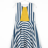 Motoreta Blue/White Stripes Vega Dress