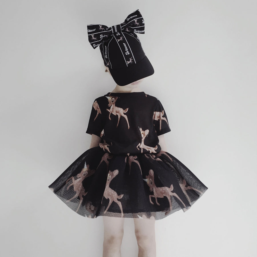 Caroline Bosmans Black Deer Unicorn Mesh Skirt