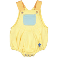 Piupiuchick Light Yellow Multi Color Strap Romper