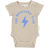 Piupiuchick Light Brown Texured Jersey Bodysuit