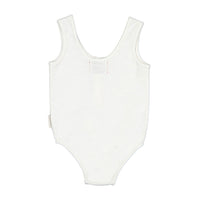 Piupiuchick Off White Star Textured Sleeveless Bodysuit