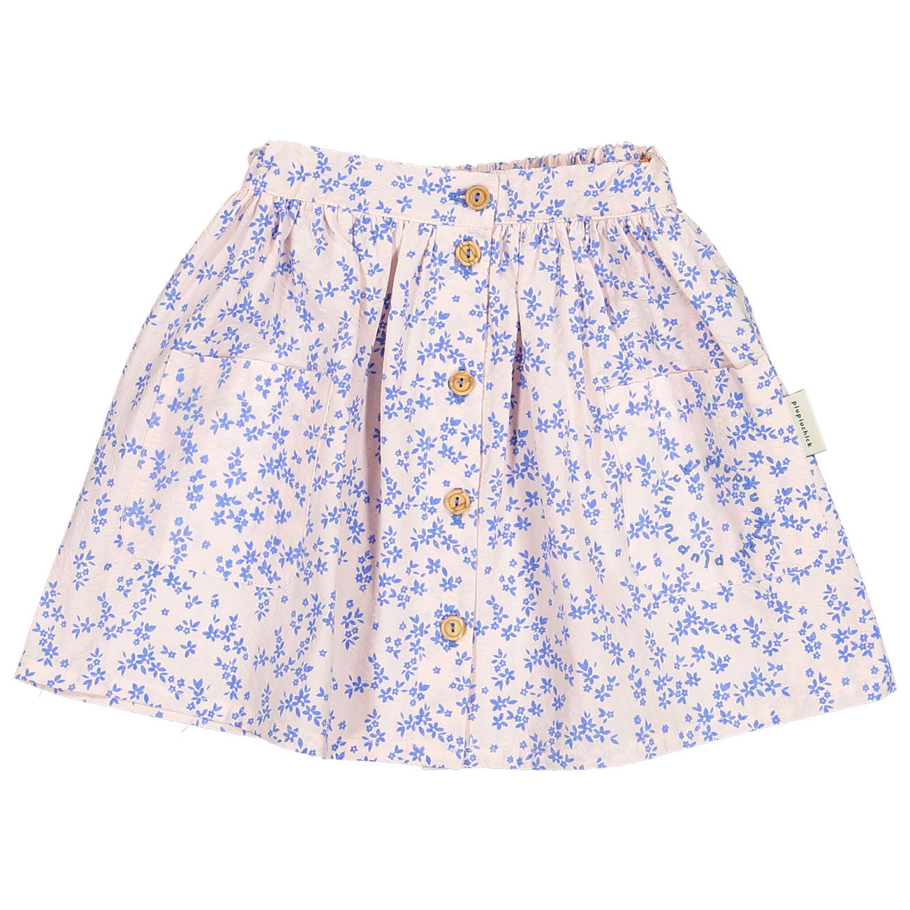 Piupiuchick Light Pink Little Flowers Knee Skirt – Ladida