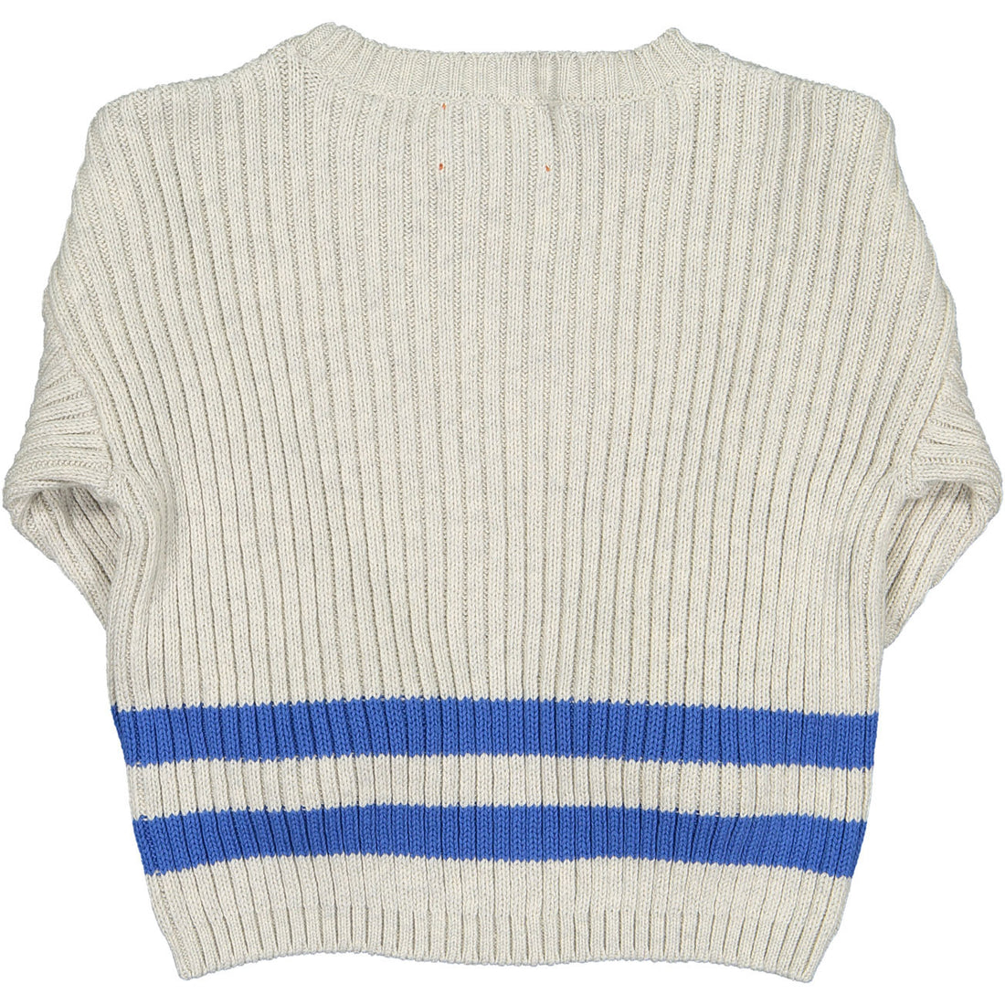 Piupiuchick Light Grey Stripe Knitted Ribbed Sweater