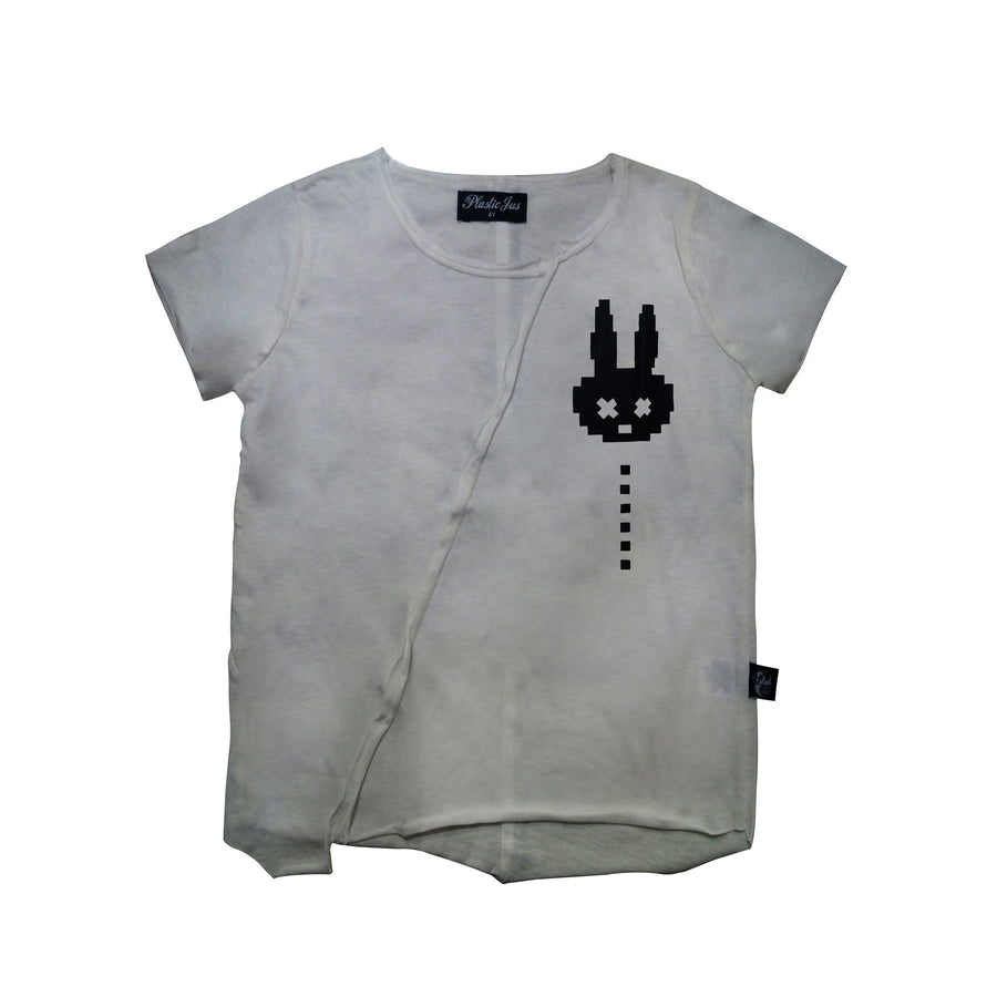 Plastic Jus Grey Pixel Bunny Grey Rock Shirt