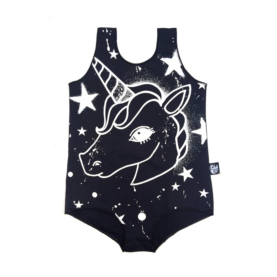 Plastic Jus Black Unicorn Swimsuit