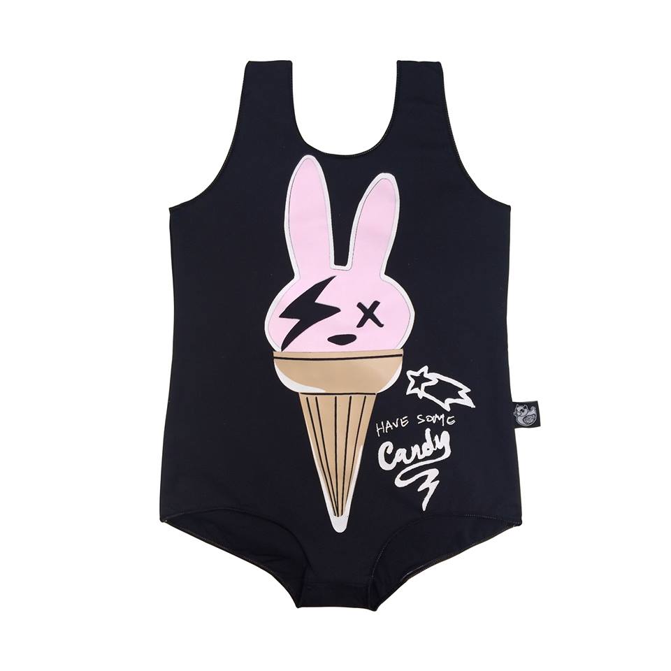 Plastic Jus Black Bunny Ice Cream Swimsuit