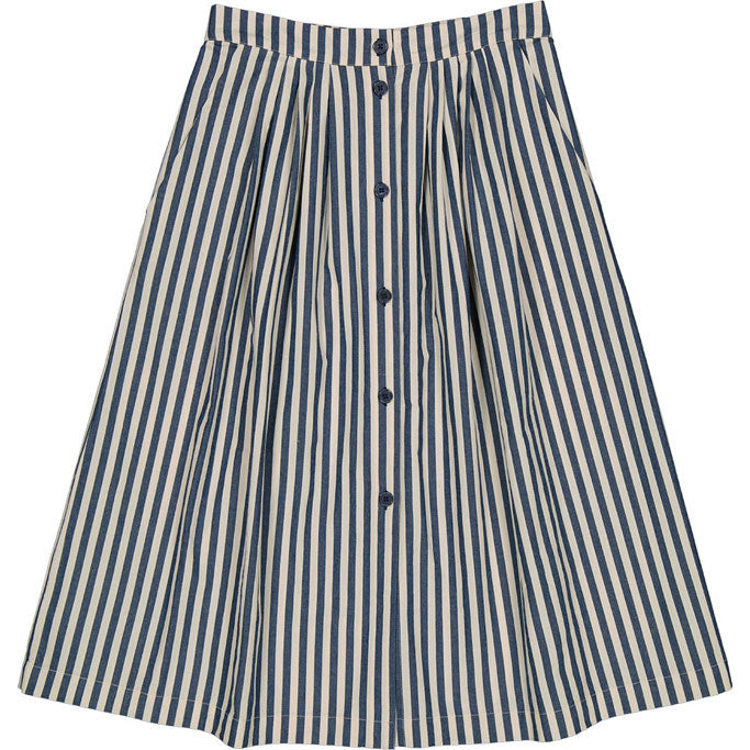 Louis Louise Navy Big Stripe Linda Womens Skirt