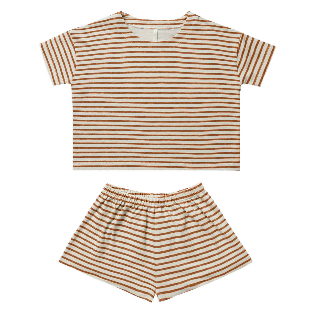 Rylee and Cru Slub Knit Set | Rust Stripe