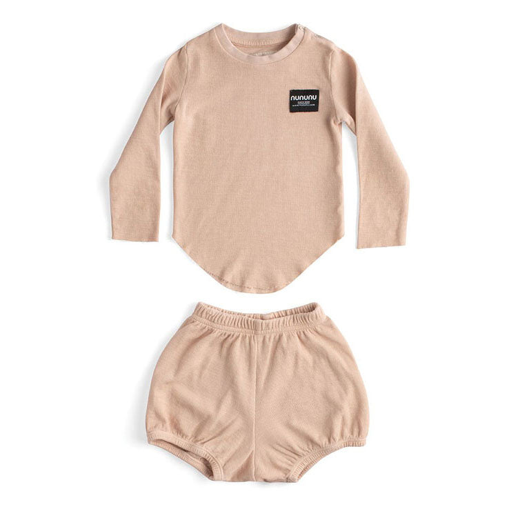 NUNUNU Nude Slub Set