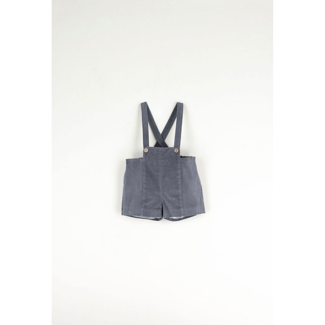 Popelin Grey Crossover Strap Dungarees