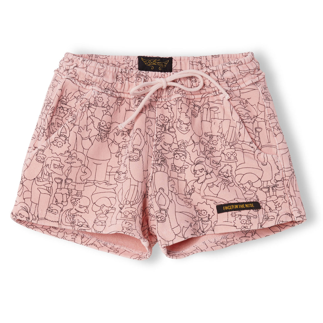 Finger in the Nose Milky Pink Simpsons Trinity Shorts