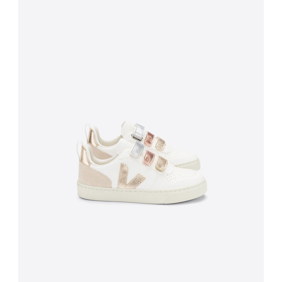 Veja Multico Extra White Shiny Small V10 Velcro Sneakers