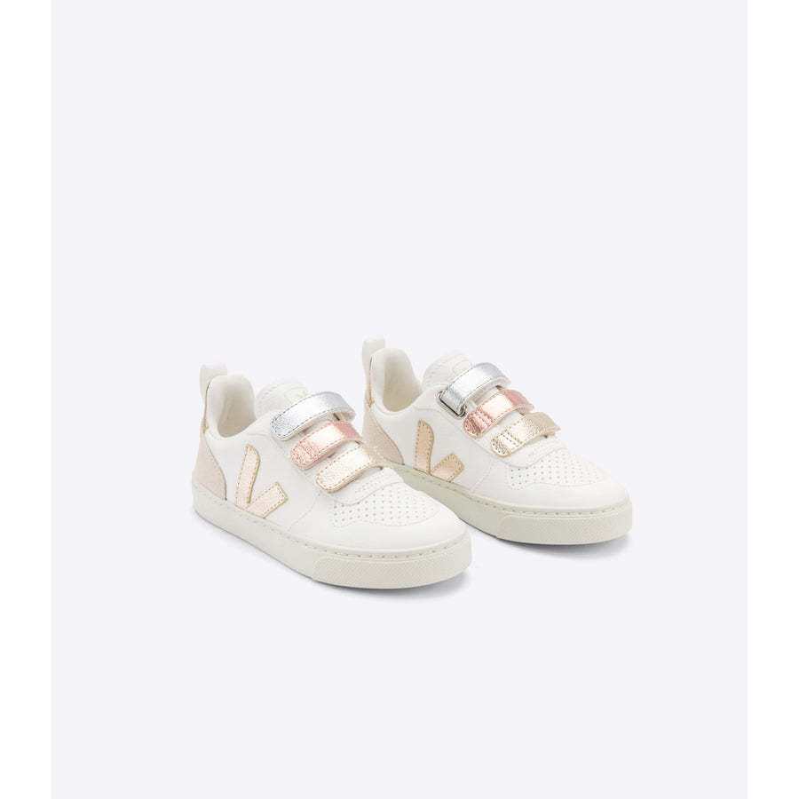 Veja Multico Extra White Shiny Small V10 Velcro Sneakers