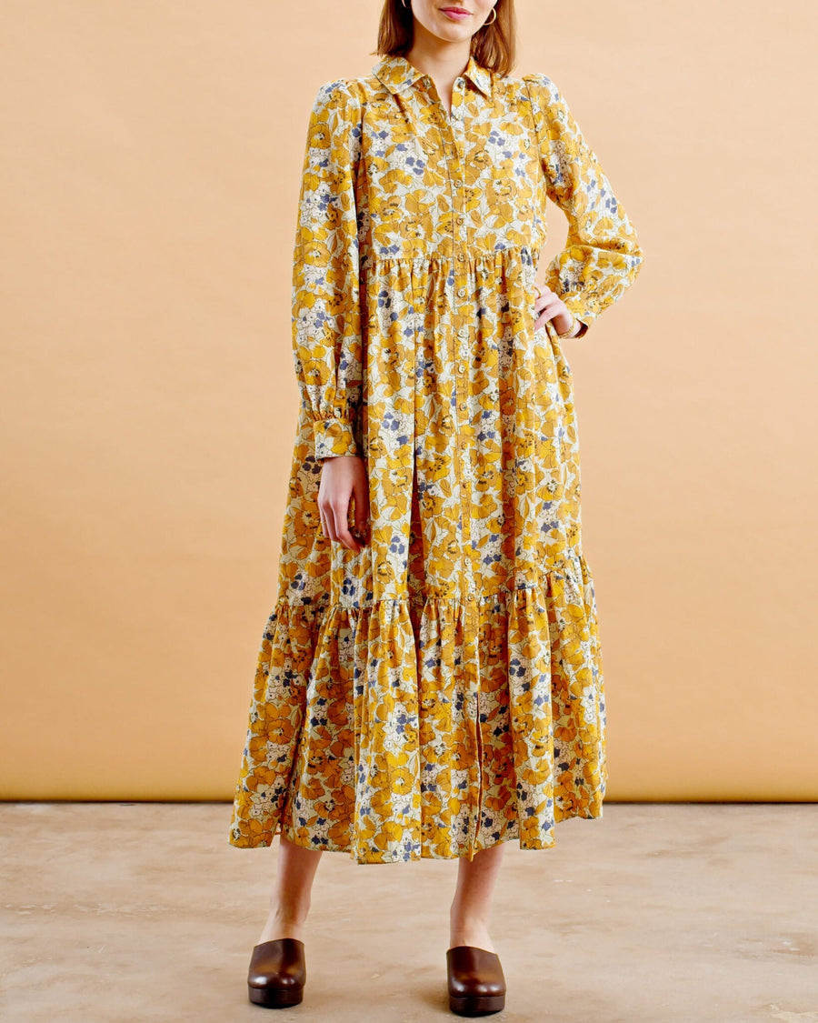 by Timo dresses by Timo Yellow Poppy Cotton Jacquard Shirt Dress