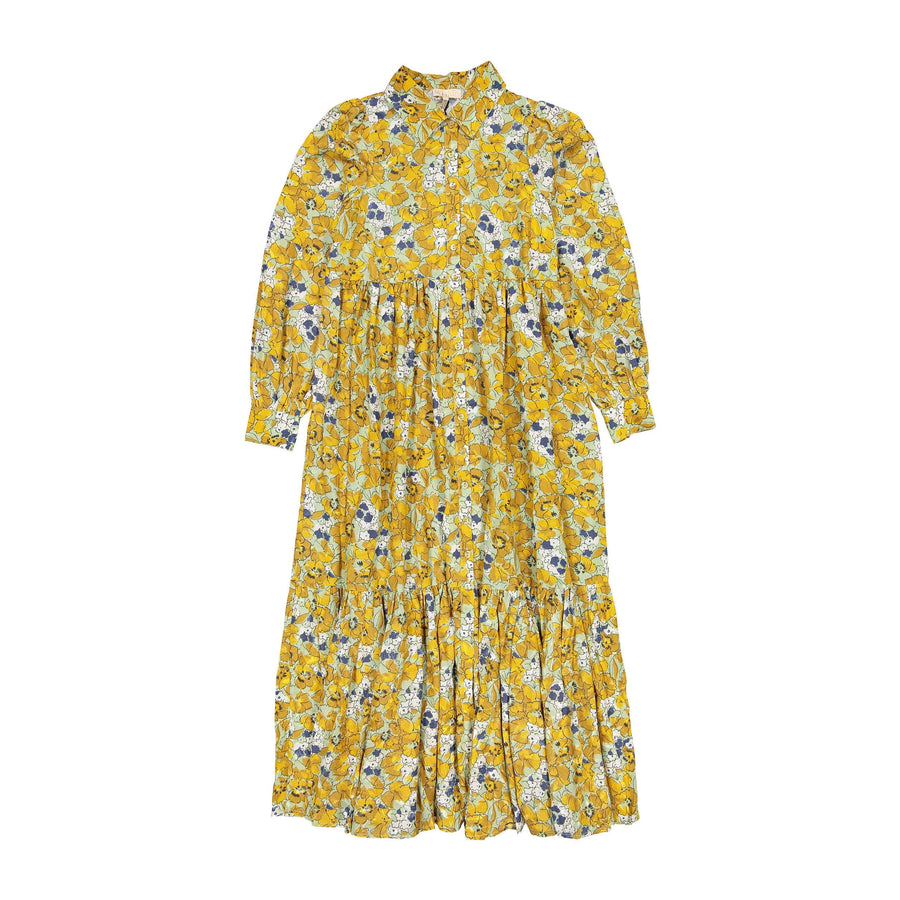 by Timo dresses by Timo Yellow Poppy Cotton Jacquard Shirt Dress