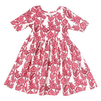 Pink Chicken Organic Steph Dress - Pink Stem Floral