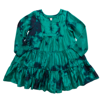 Pink Chicken Silk Penelope Dress - Green/Dark Navy