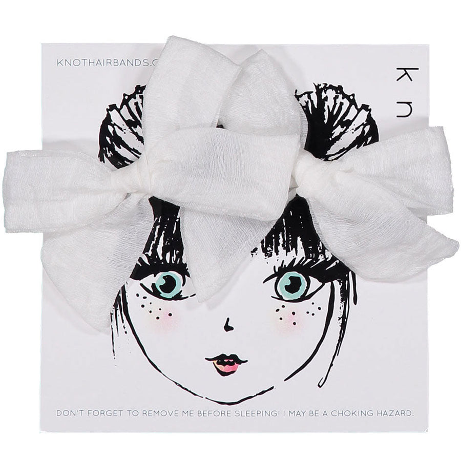 Knot Hairbands accessories OS Knot Hairbands Flutter Mini Bow Clip Set // White