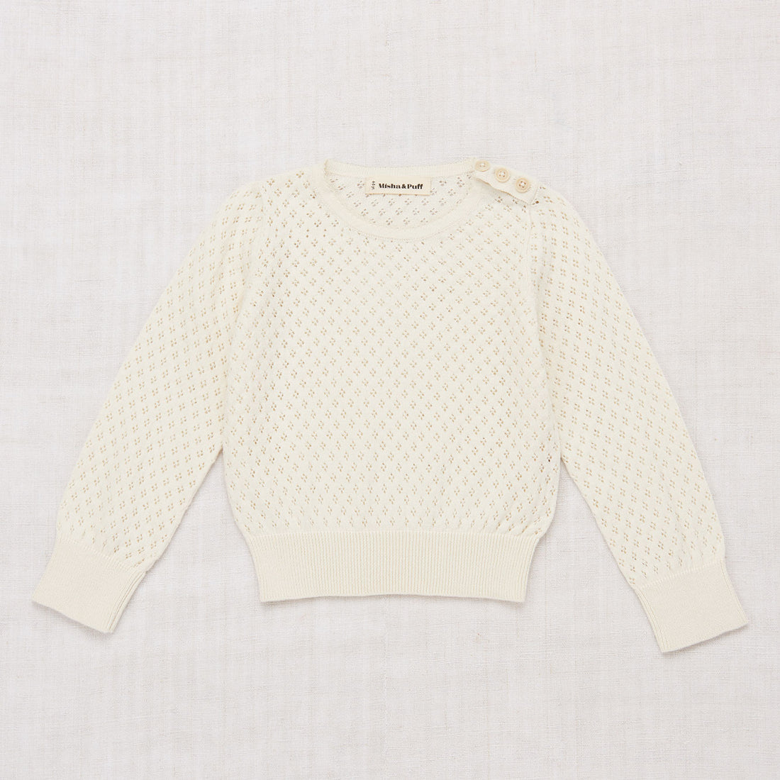 Misha and Puff Vanilla Eyelet Pullover