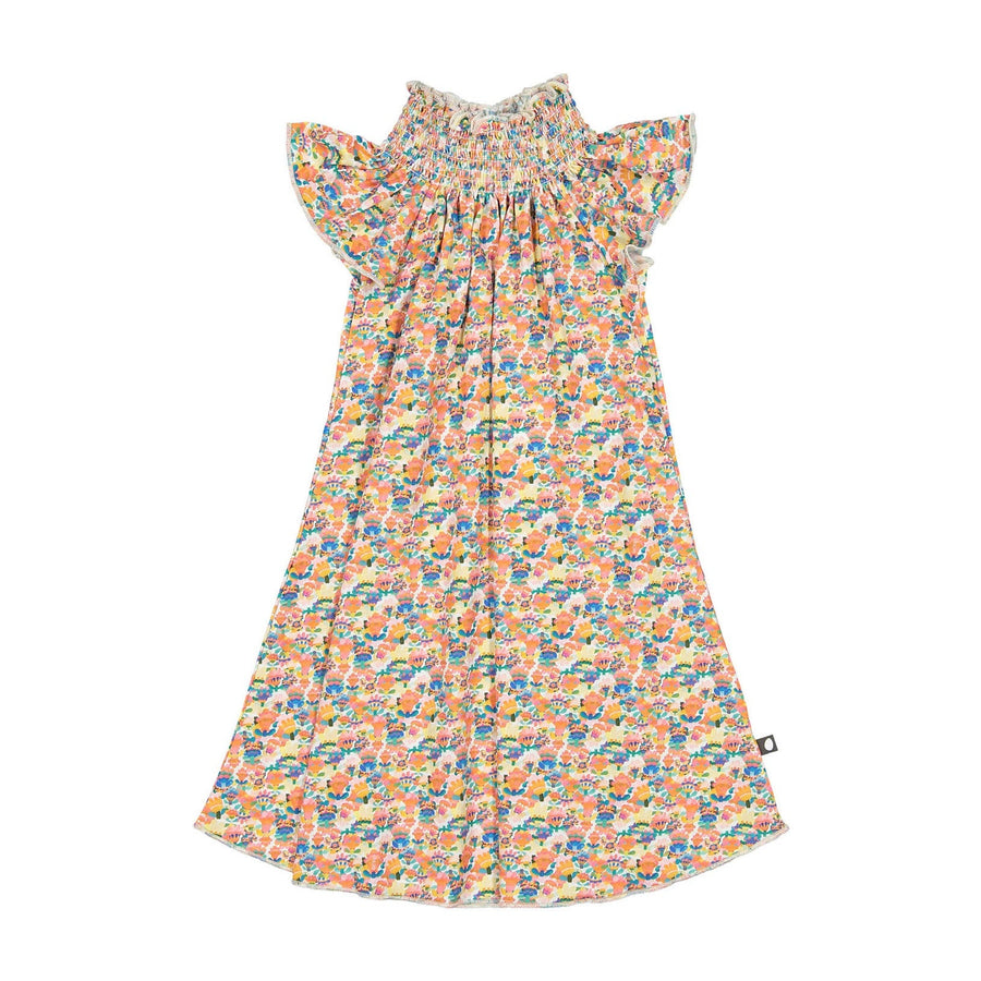 Oeuf dresses Oeuf Peasant Dress - Gardenia/Intense Flower