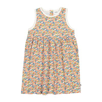 Oeuf dresses Oeuf Tank Dress - Gardenia/Intense Flower