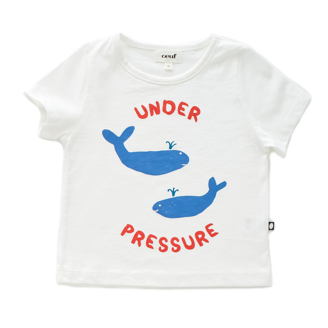 Oeuf White Large Whales Tee