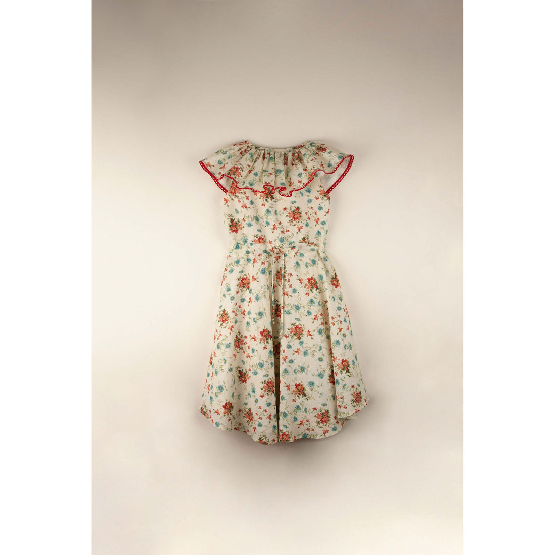 Popelin dresses Popelin Floral Frilled Collar Dress