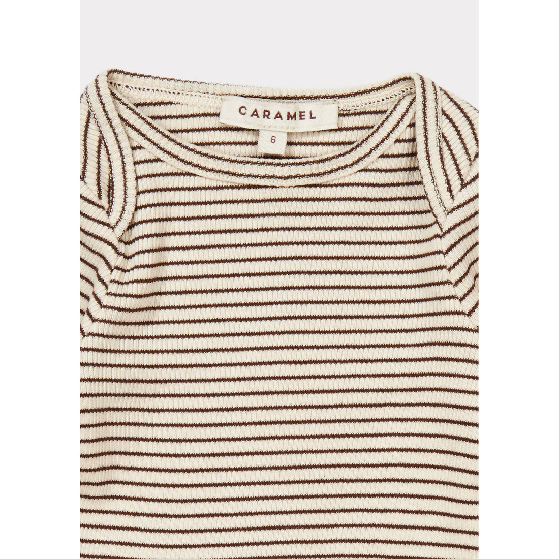 Caramel Sand Stripe Vida Tee