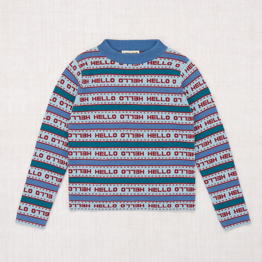 Misha and Puff Word Stripe Basic Sweater - Dusk – Ladida