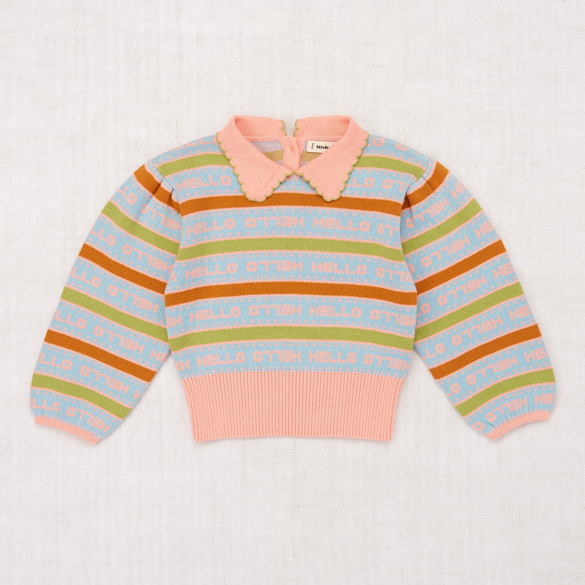 Misha and Puff Word Stripe Joanne Sweater - Burnt Orange – Ladida